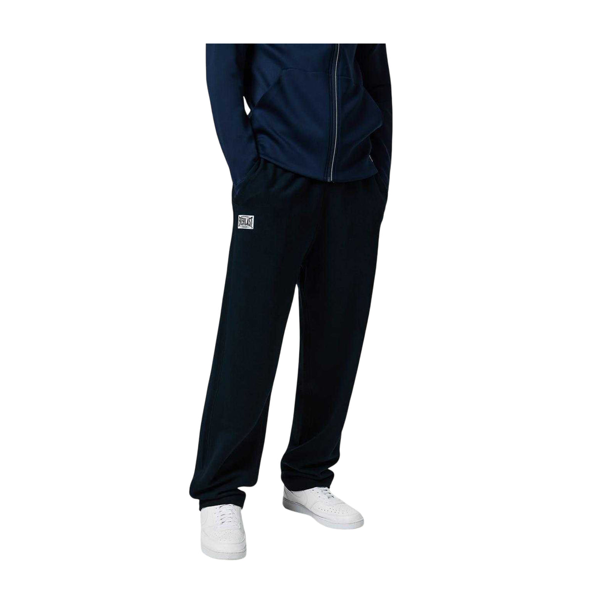 Navy - Side - Everlast Mens Plain Jogging Bottoms