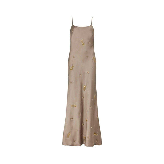 Light Grey - Front - Lily And Lionel Womens-Ladies Stars Square Neck Sleeveless Maxi Dress