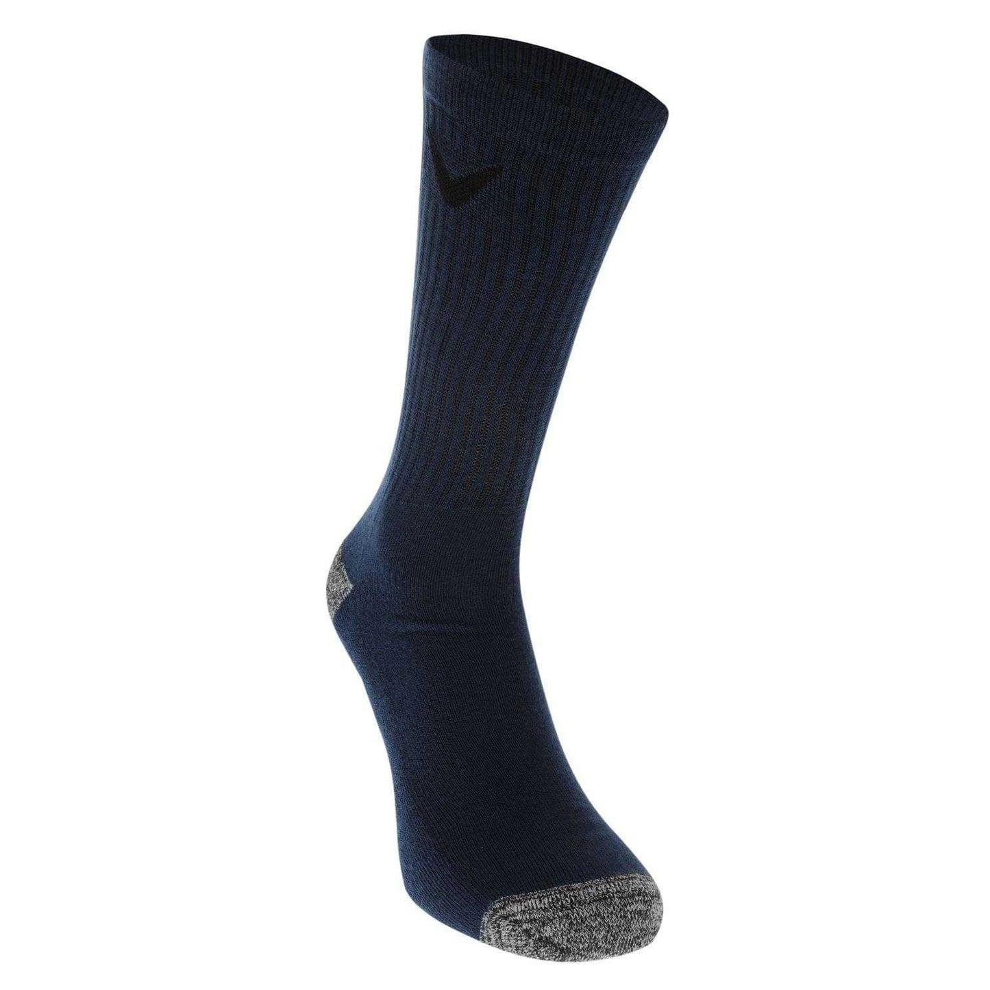 Black-Grey-Navy - Side - Callaway Mens Cushioned Crew Socks (Pack of 3)