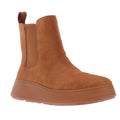 Tan - Front - FitFlop Womens-Ladies F-Mode Suede Flatform Boots