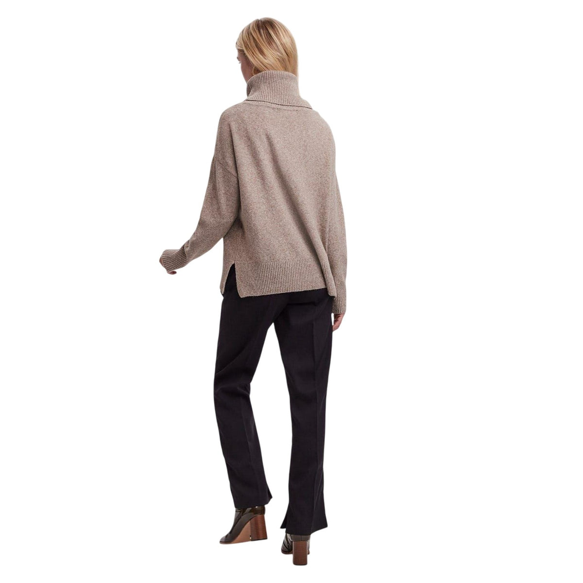 Sepia - Pack Shot - Vero Moda Womens-Ladies Doffy Cowl Neck Relaxed Fit Top