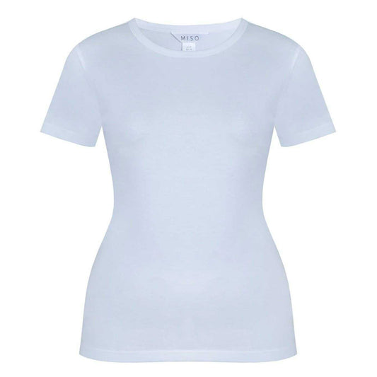 White - Front - Miso Womens-Ladies Boyfriend T-Shirt
