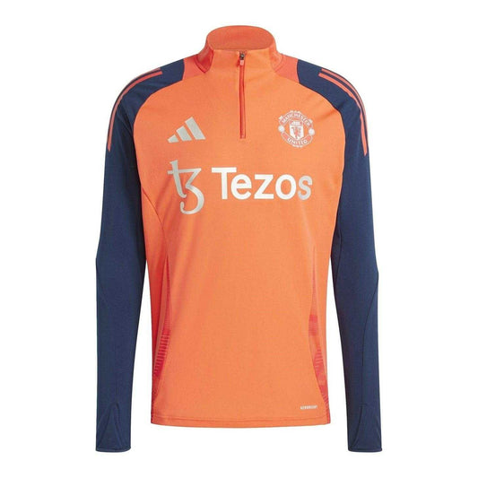 Bright Red-Indigo Print - Front - Adidas Unisex Adult Tiro 24-25 Manchester United FC Training Top