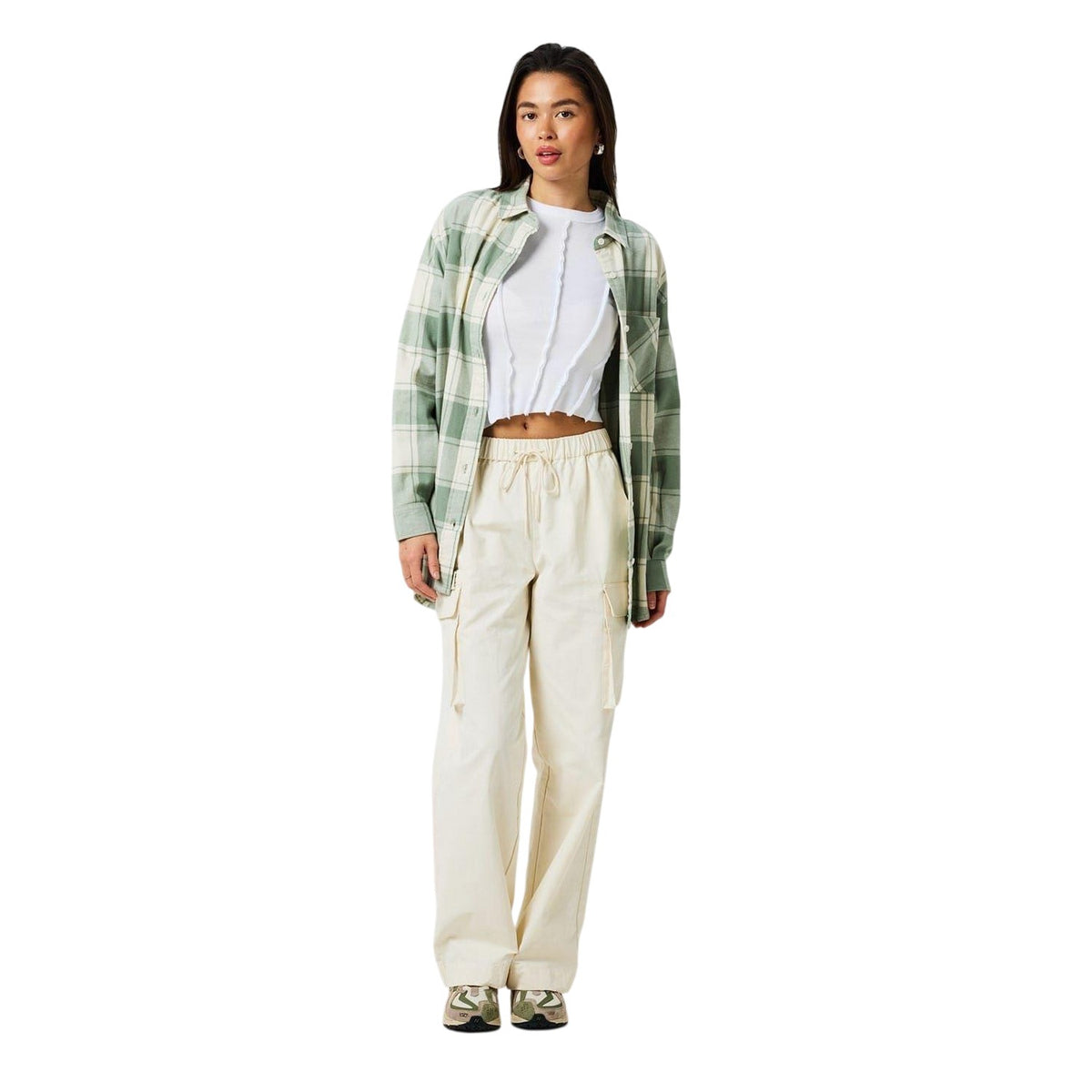 Iceberg Green - Lifestyle - Jack Wills Womens-Ladies Flannel Shirt