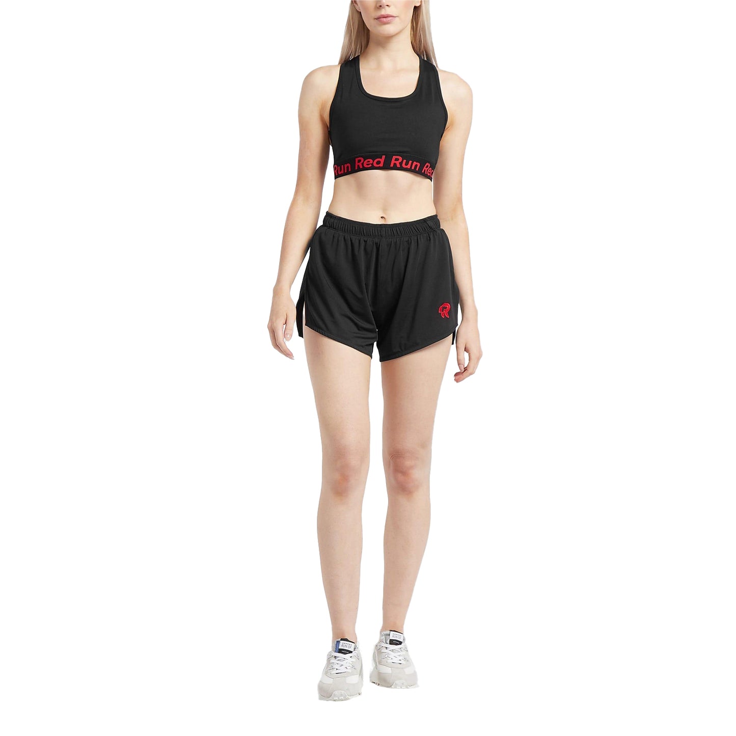 Black - Lifestyle - Red Run Womens-Ladies Inky Running Shorts