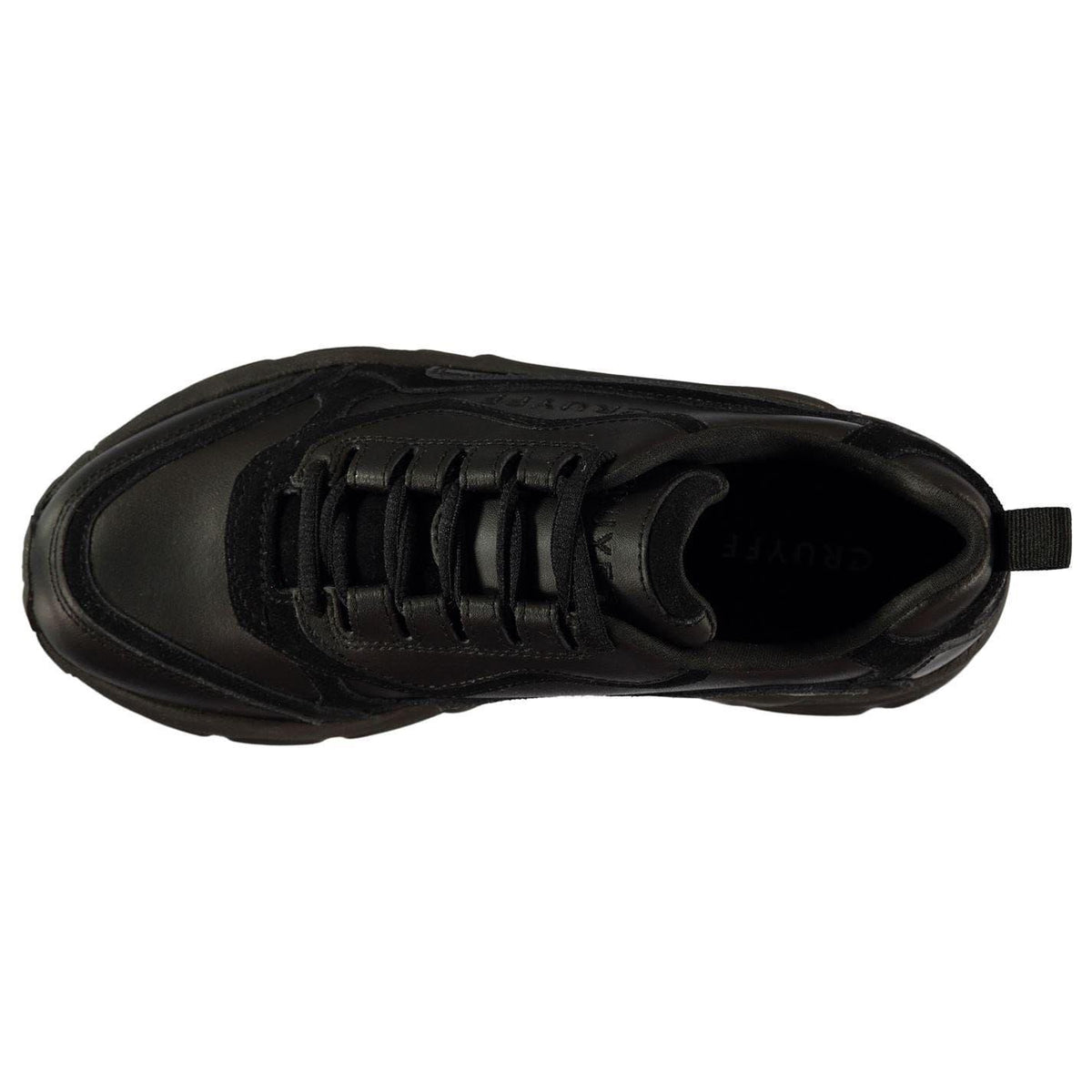 Black - Side - Cruyff Mens Ghillie Logo Chunky Sole Trainers