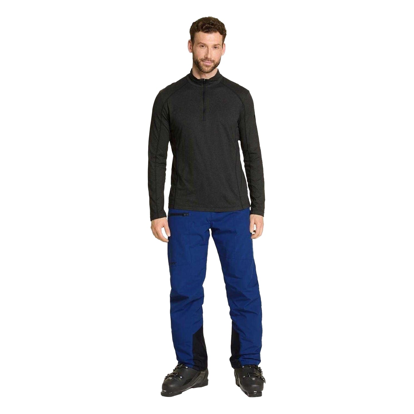 Black - Side - Ziener Mens Jelano Quarter Zip Regular Sweatshirt