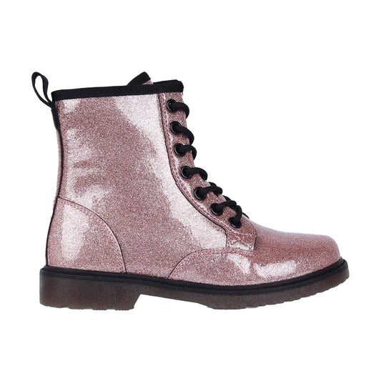 Pink - Front - Miso Girls Brandi Glitter Ankle Boots