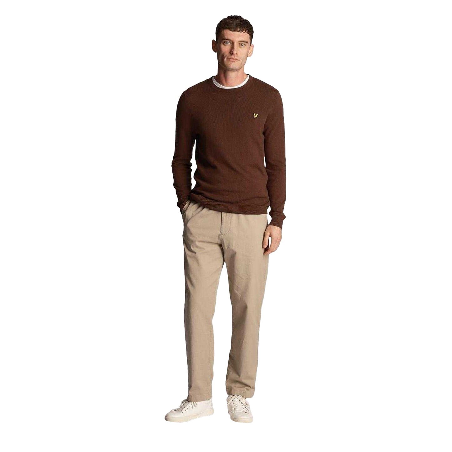 Sediment - Pack Shot - Lyle & Scott Mens Crew Neck Jumper