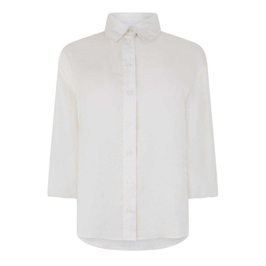 Cream - Front - Jack Wills Womens-Ladies Soft Regular Long-Sleeved Blouse