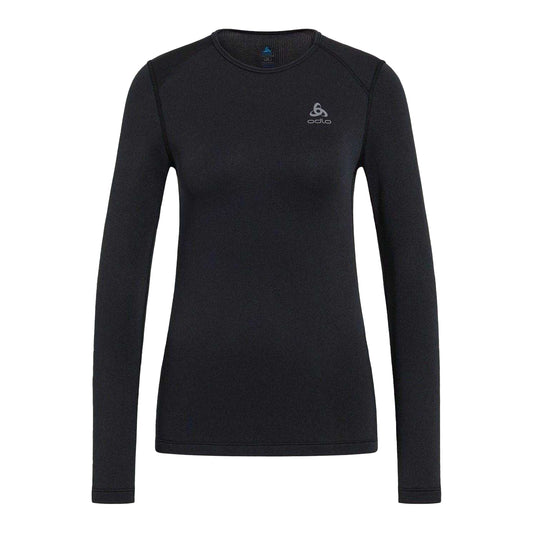 Black - Front - Odlo Womens-Ladies Crew Neck Slim Athletic Top