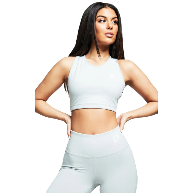 Charcoal - Front - SikSilk Womens-Ladies Essentials Gym Bralette