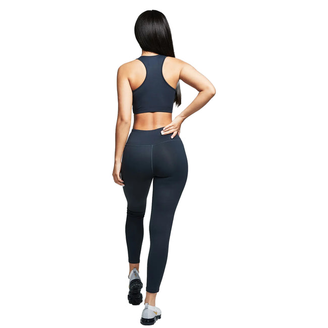 Grey - Back - SikSilk Womens-Ladies Essentials Gym Bralette