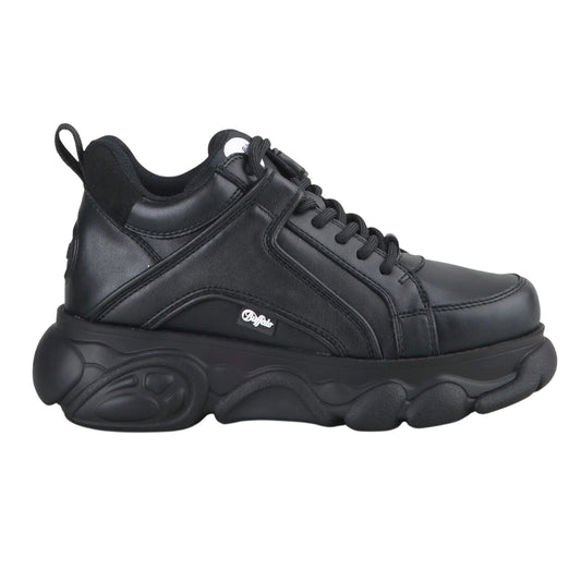 Black - Front - Buffalo Womens-Ladies Platform Trainers