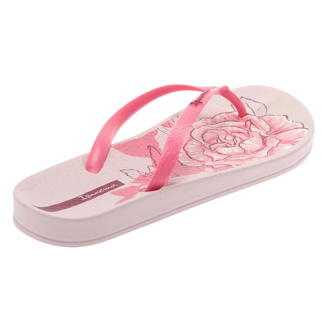 Pink - Back - Ipanema Womens-Ladies Anatomic Blossom Flip Flops