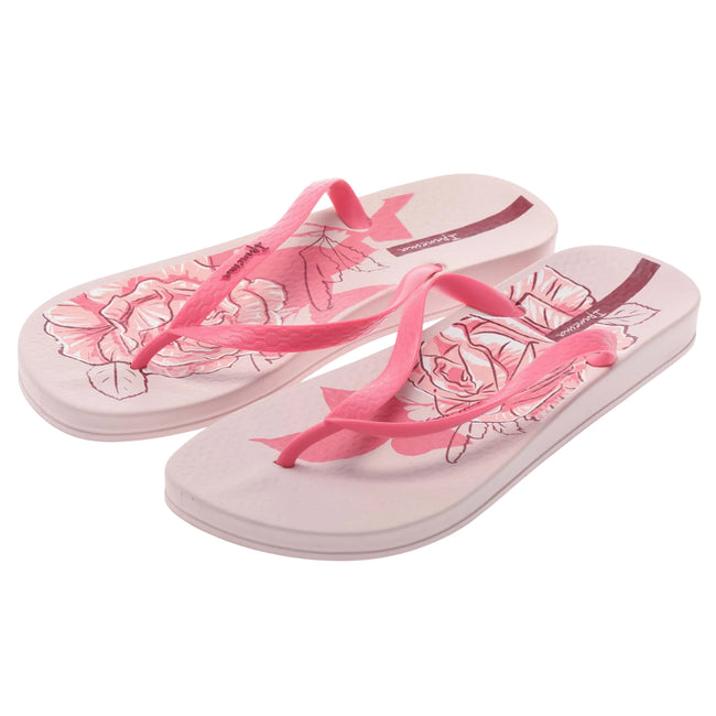 Pink - Pack Shot - Ipanema Womens-Ladies Anatomic Blossom Flip Flops
