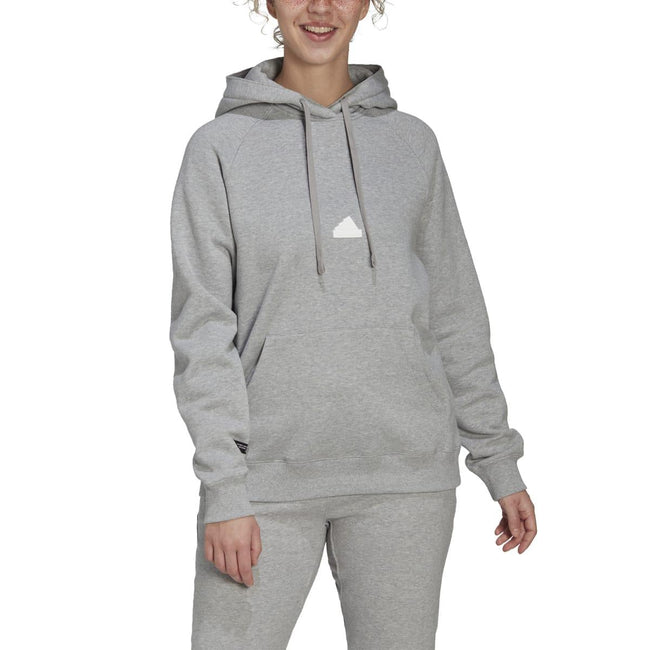 Grey Heather - Lifestyle - Adidas Womens-Ladies Oversized Hoodie