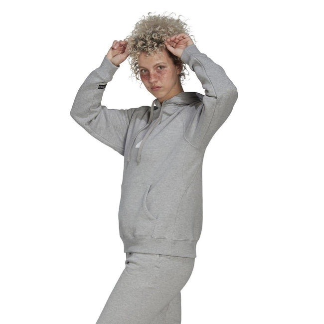 Grey Heather - Pack Shot - Adidas Womens-Ladies Oversized Hoodie