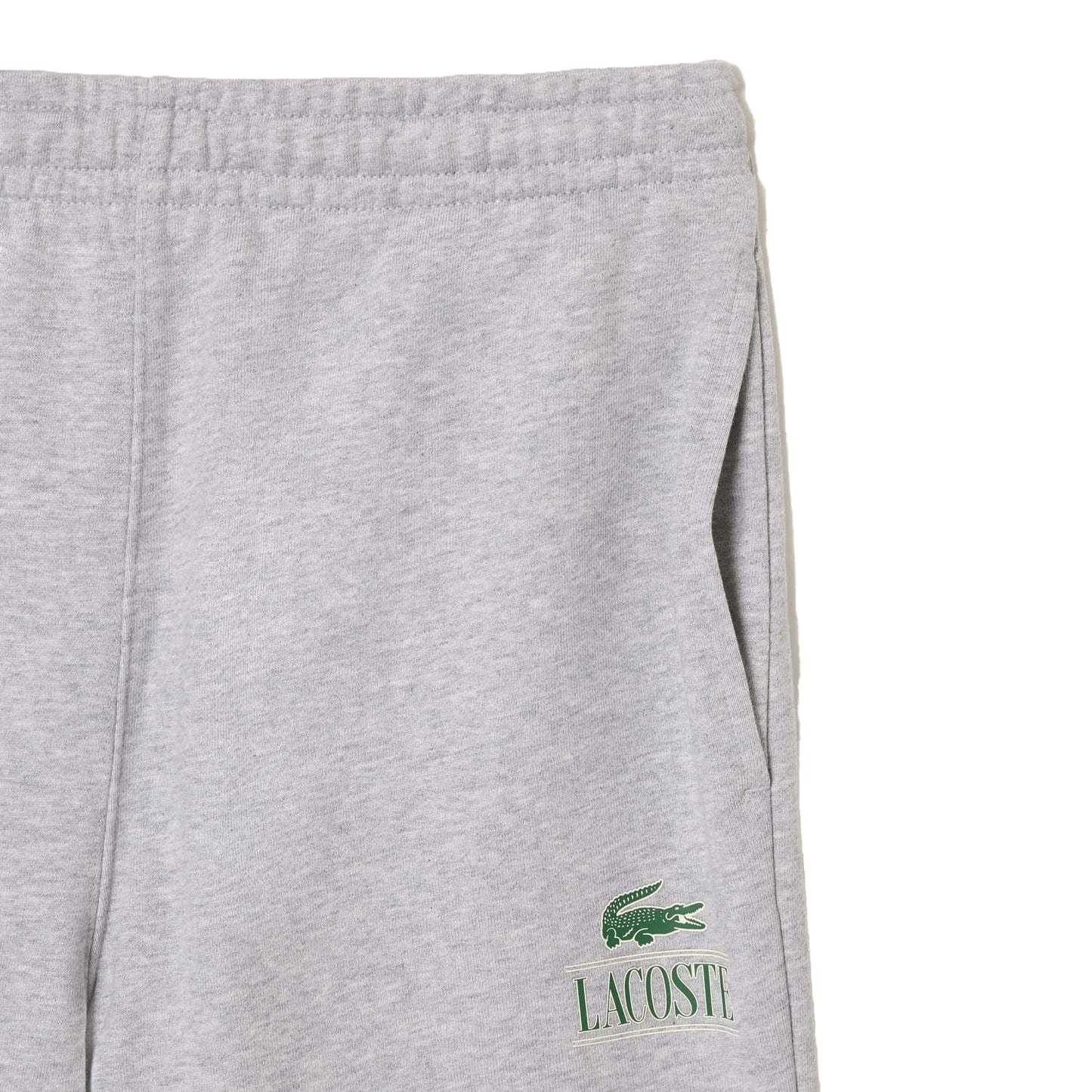 Grey - Lifestyle - Lacoste Unisex Adult Fleece Printed Signature Shorts