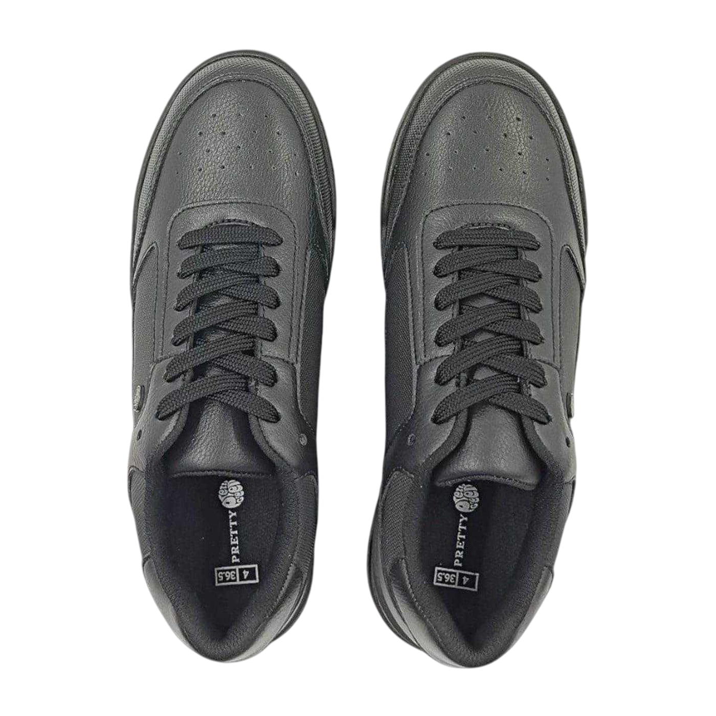 Black - Pack Shot - Pretty Green Childrens-Kids Welwyn Lace Up School Shoes