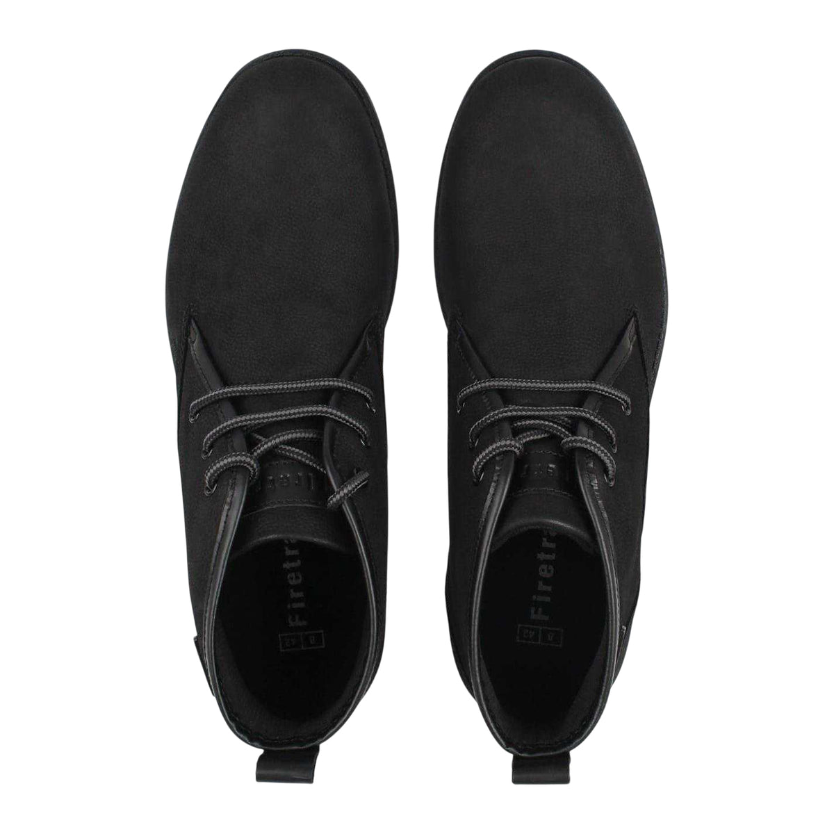 Black - Pack Shot - Firetrap Mens Suede Flat Desert Boots