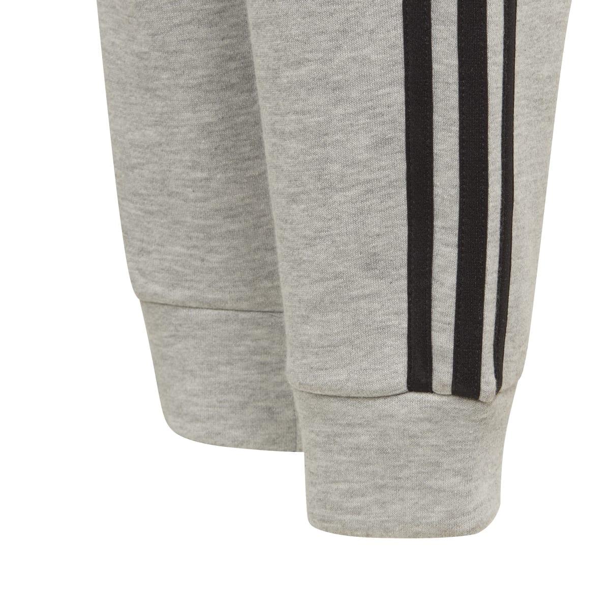 Grey Heather - Pack Shot - Adidas Childrens-Kids Essentials 3 Stripes Jogging Bottoms