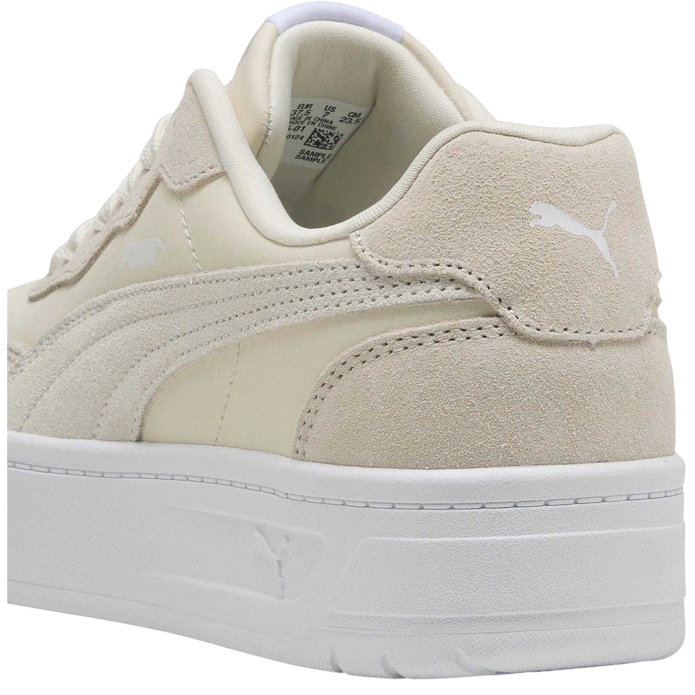 Ivory White-White - Lifestyle - Puma Womens-Ladies Court Lally Skye Leather Platform Trainers