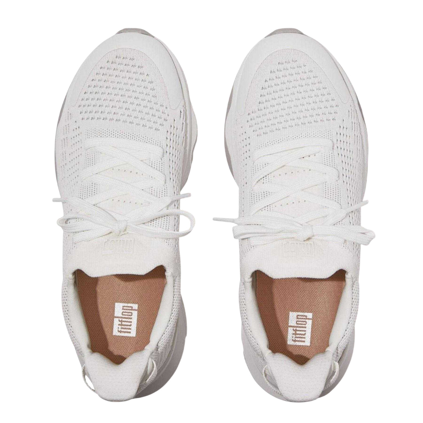 White-Grey - Lifestyle - Fit Flop Womens-Ladies FFX Knitted Trainers