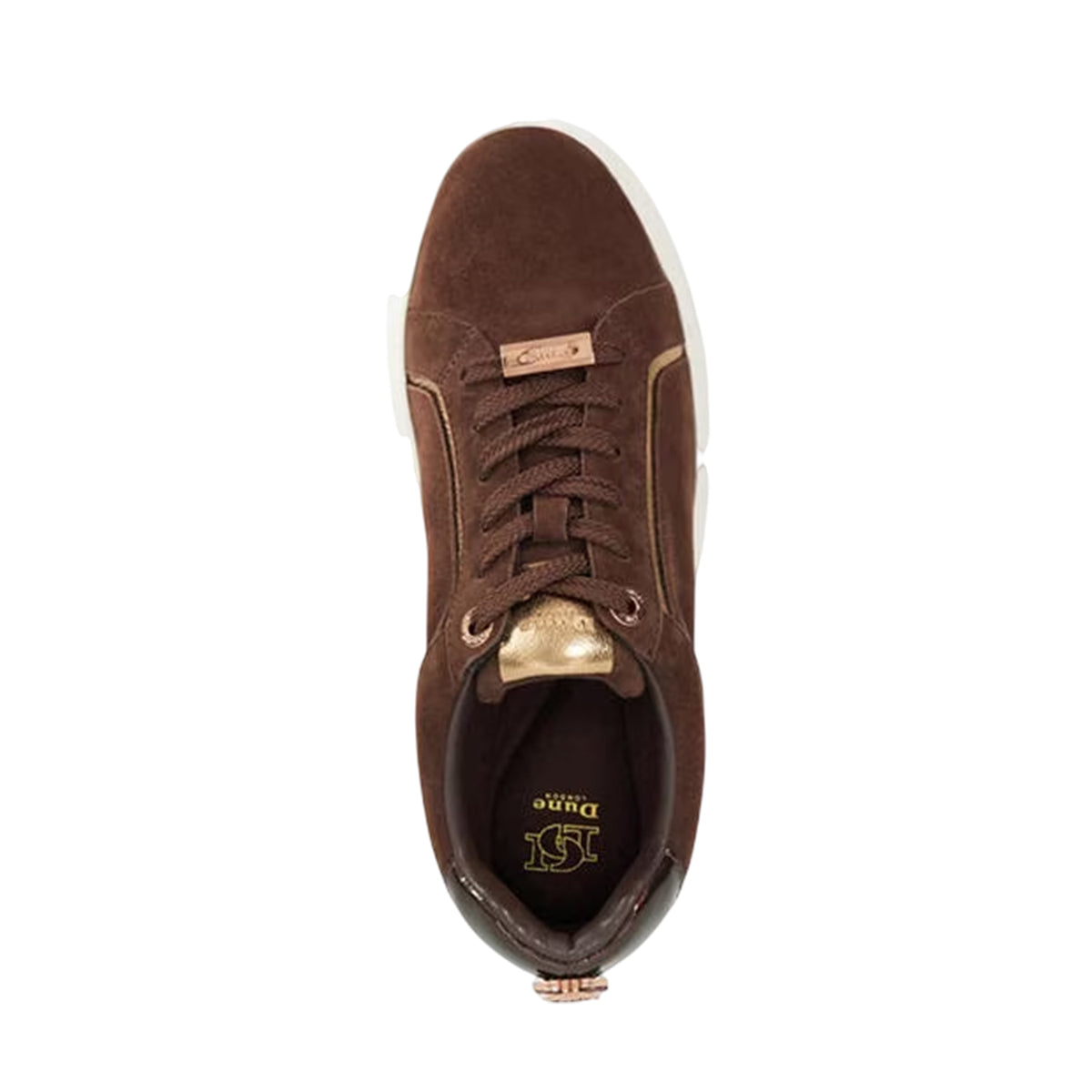 Brown - Lifestyle - Dune London Womens-Ladies Emmelino Suede Trainers