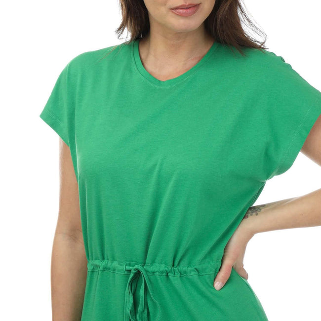 Green - Side - Only Womens-Ladies May Life Jersey Midi Dress