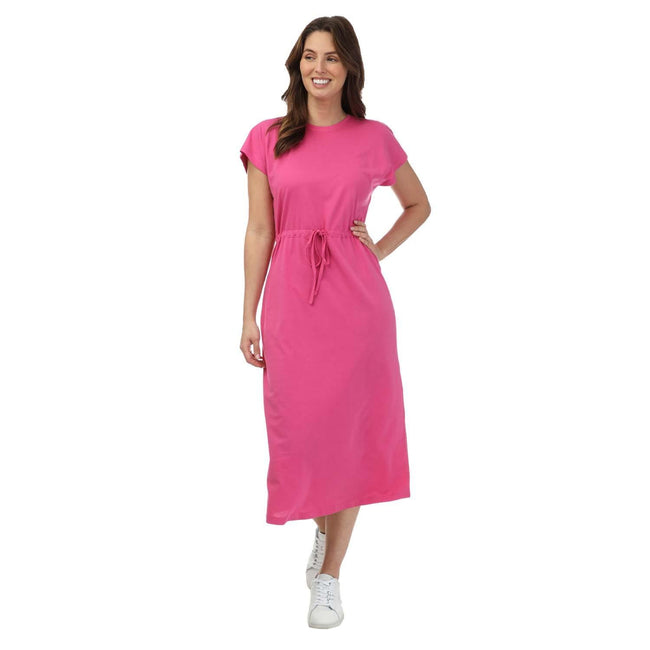 Raspberry - Front - Only Womens-Ladies May Life Jersey Midi Dress