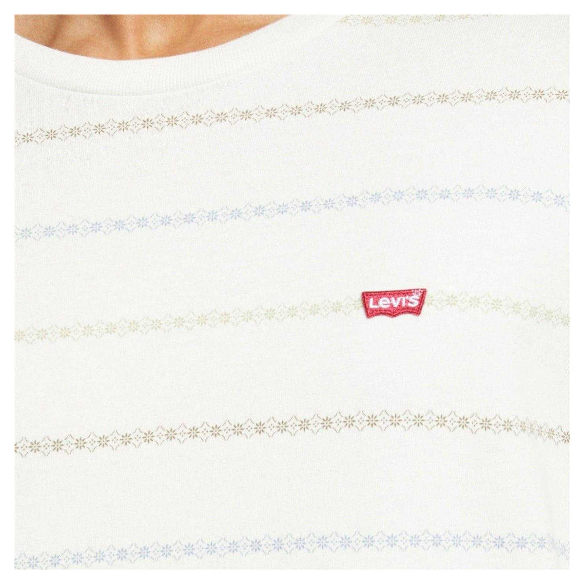 White - Lifestyle - Levis Mens Original Striped T-Shirt