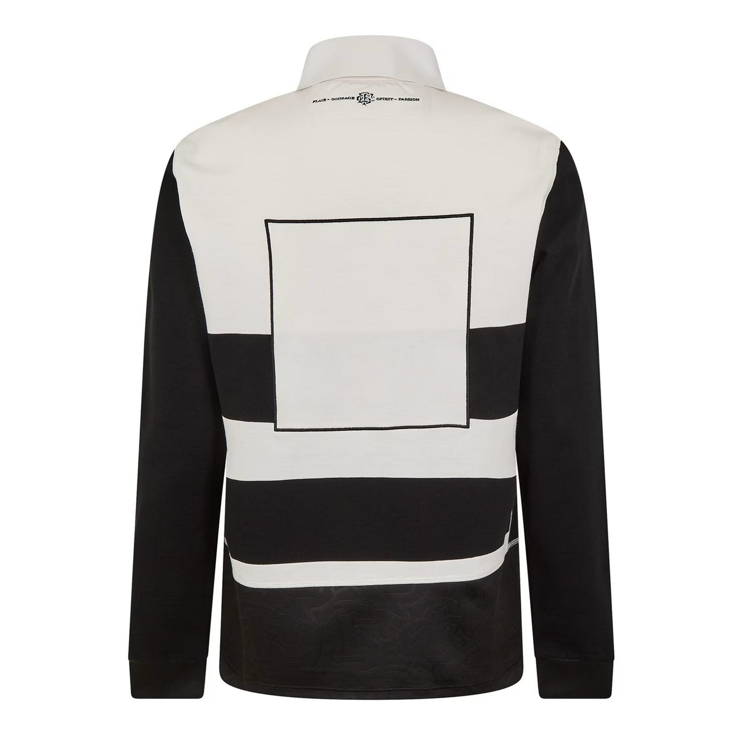Black-White - Back - Macron Unisex Adult Barbarians 24-25 Long-Sleeved Home Shirt