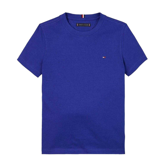 Dark Blue - Front - Tommy Hilfiger Childrens-Kids Original Embroidered Logo T-Shirt