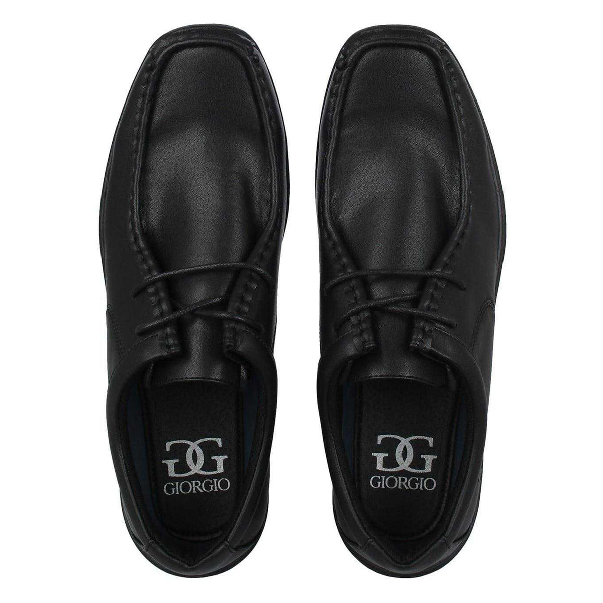 Black - Pack Shot - Giorgio Mens Bexley Leather Formal Shoes