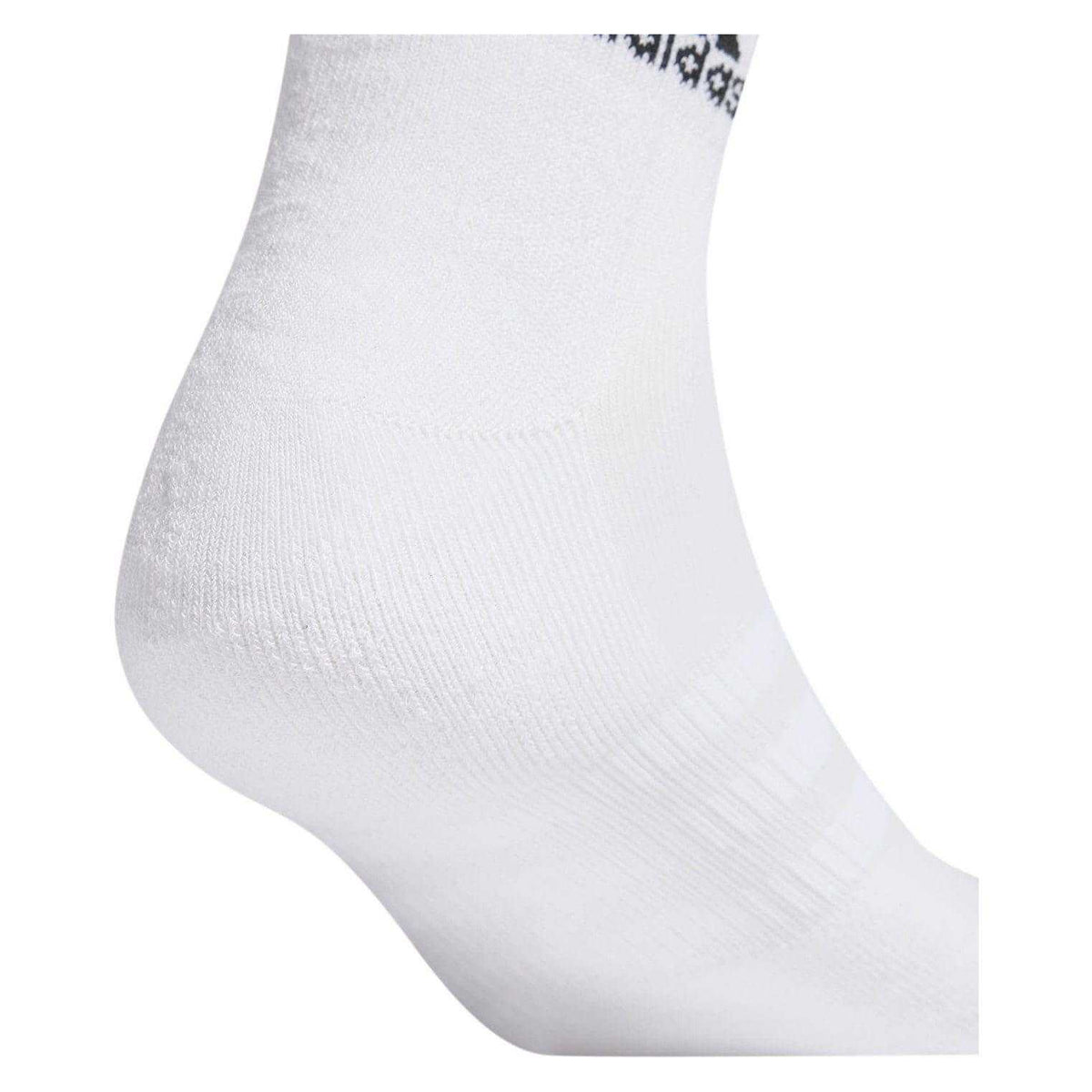 White - Lifestyle - Adidas Mens Logo Cushioned Ankle Socks (Pack of 3)