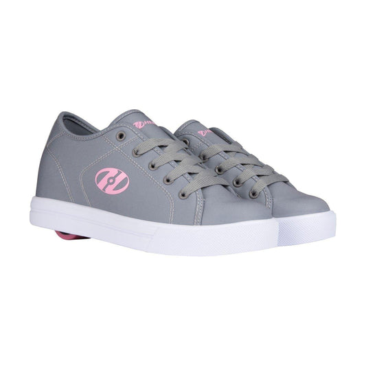 Grey-Pink - Front - Heelys Childrens-Kids Fresh Flat Skate Shoes