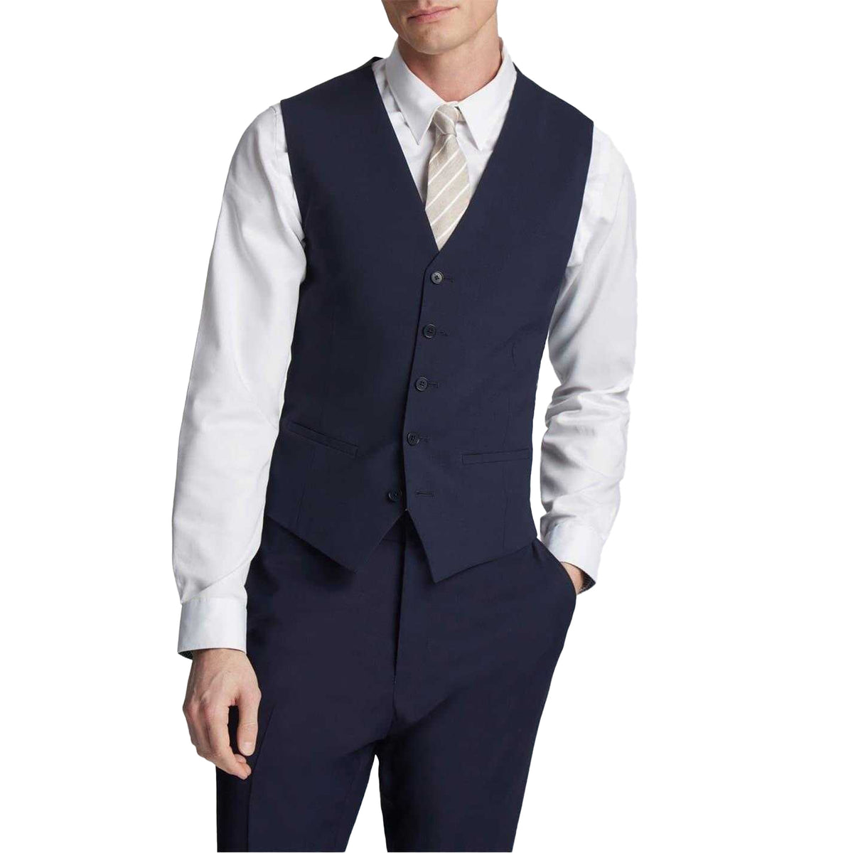 Navy - Lifestyle - Ted Baker Mens Panama Slim Waistcoat