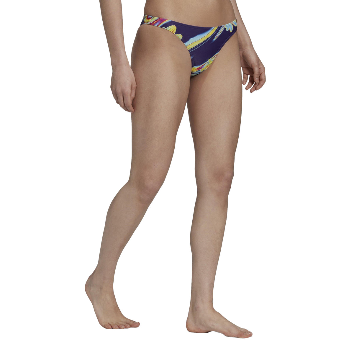 Deep Purple-Brilliant Blue - Lifestyle - Adidas Womens-Ladies Positivisea Abstract Floral Bikini Bottoms