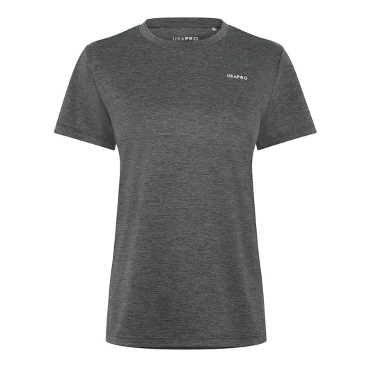 Army Khaki - Front - USA Pro Womens-Ladies Tech C Polyester T-Shirt