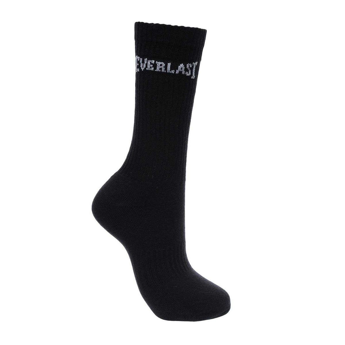 Black - Back - Everlast Mens Logo Crew Socks (Pack of 3)