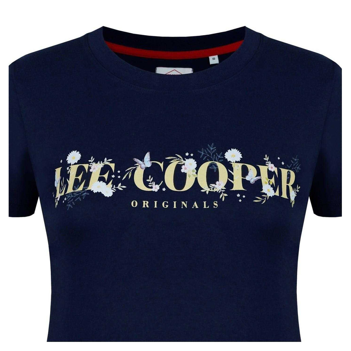 Navy Blue - Lifestyle - Lee Cooper Womens-Ladies Classic Floral Logo T-Shirt