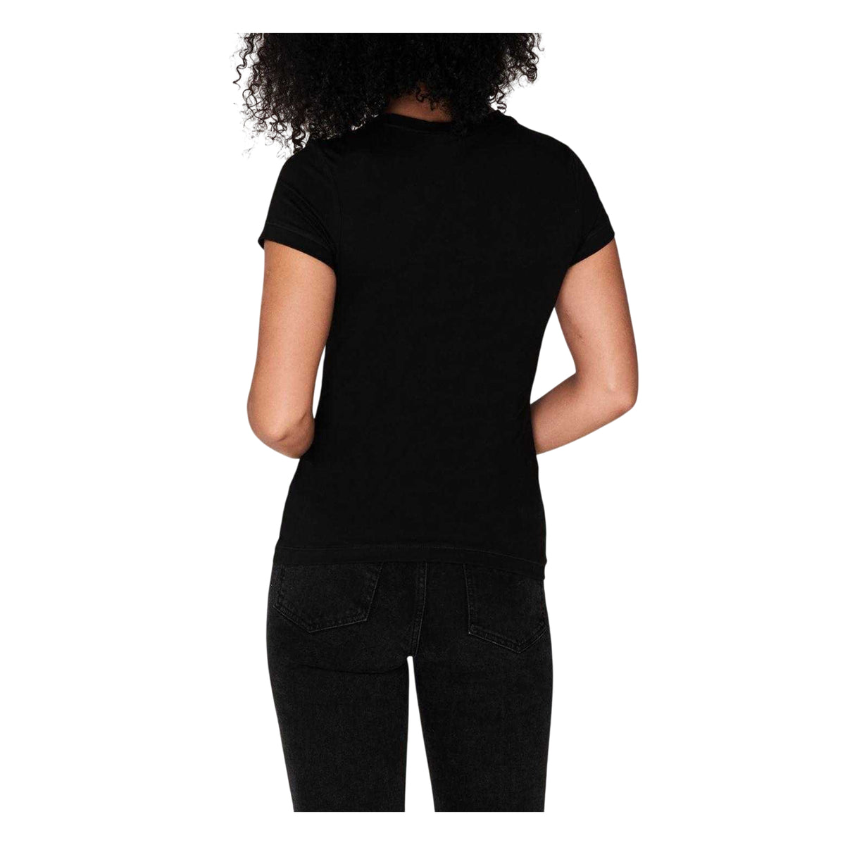 Black - Lifestyle - Calvin Klein Womens-Ladies Cotton Slim Short-Sleeved T-Shirt