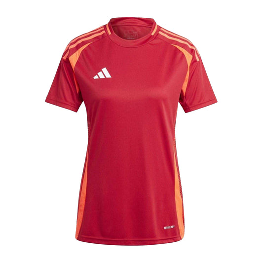 Team Power Red - Front - Adidas Womens-Ladies Tiro 24 Competition Match T-Shirt