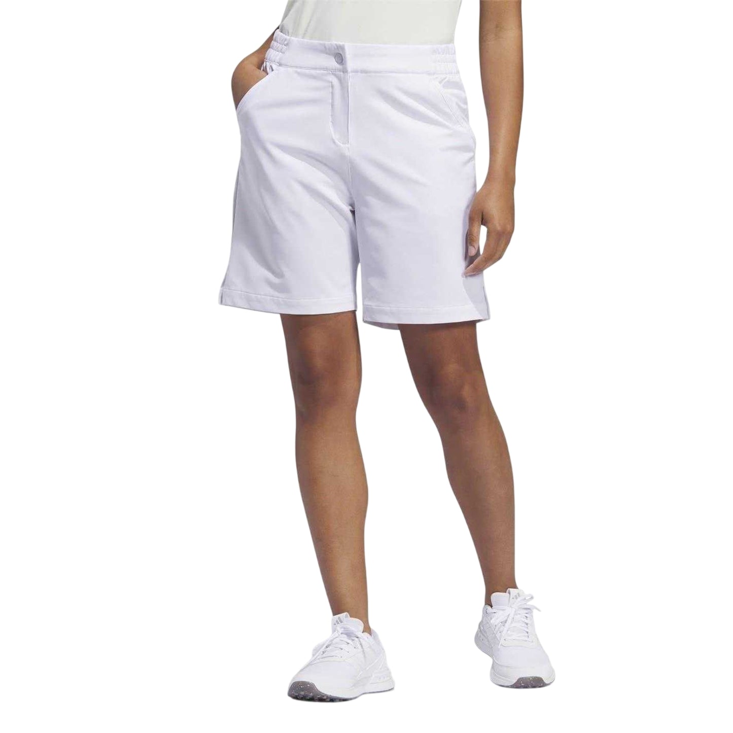 White - Side - Adidas Womens-Ladies Ultimate 365 Golf Shorts