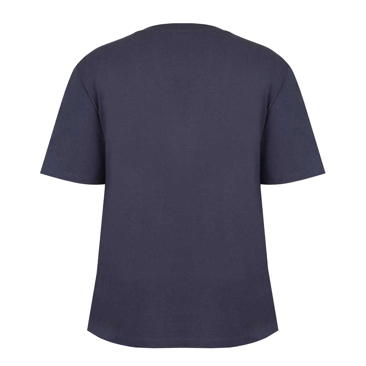 Blue - Back - Firetrap Womens-Ladies Flower Skull Crew Neck Regular T-Shirt