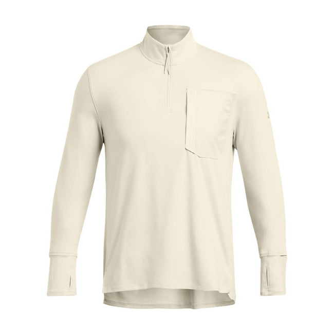 Brown - Front - Under Armour Mens Trail Run Quarter Zip Top