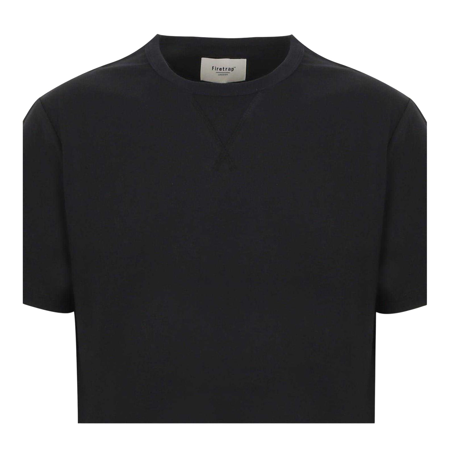 Black - Lifestyle - Firetrap Mens Logo Crew Neck Regular Short-Sleeved T-Shirt