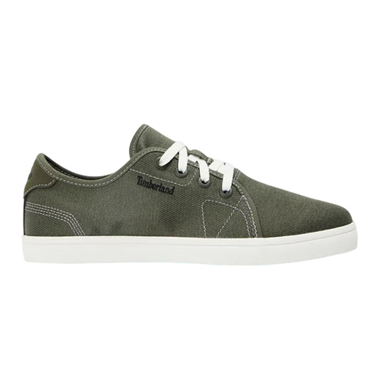 Leaf Green - Front - Timberland Mens Canvas Low Cut Trainers