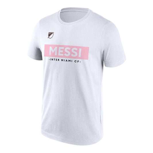 White - Front - Inter Miami CF Unisex Adult Regular T-Shirt